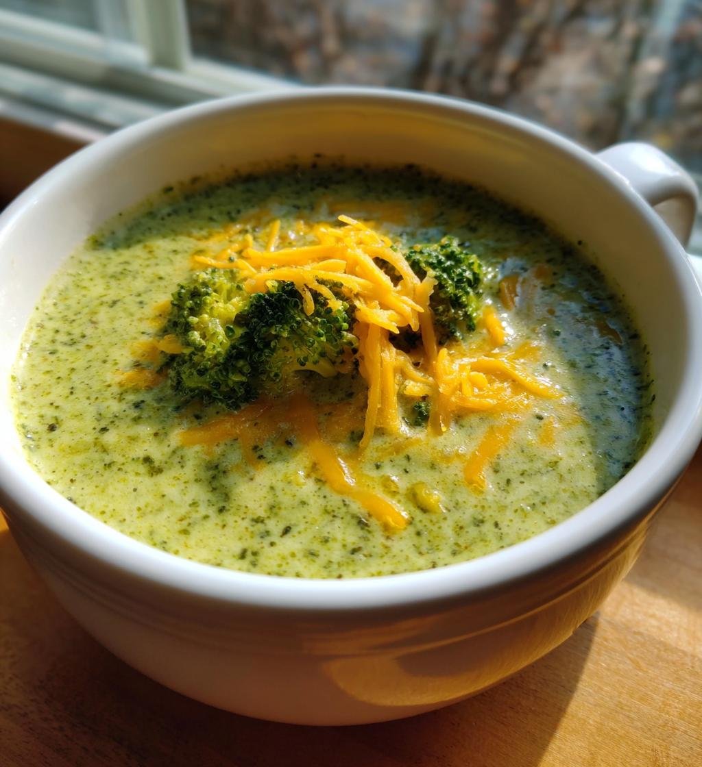 Creamy Broccoli Cheese Soup (Vegetarian)