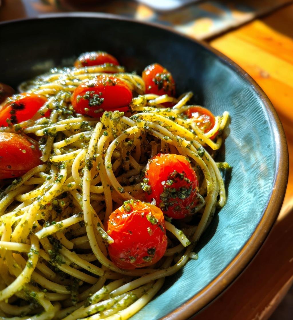 Pesto Pasta with Cherry Tomatoes: Quick & Delicious Dinner Recipe - step by step