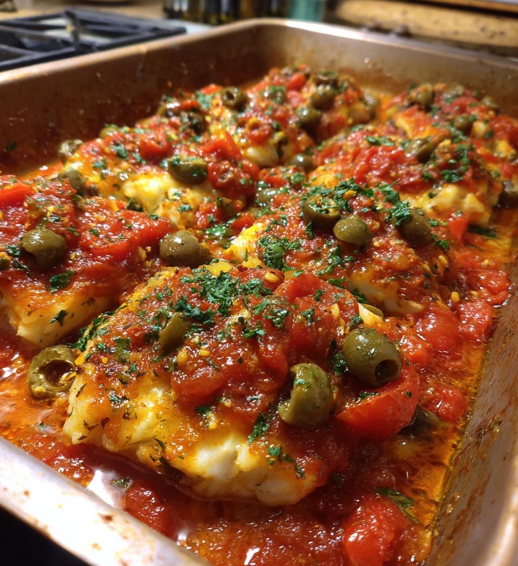 Baked Cod with Tomato Sauce | Easy and Delicious Recipe - step by step