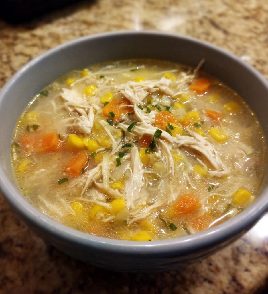 easy chicken and sweetcorn soup