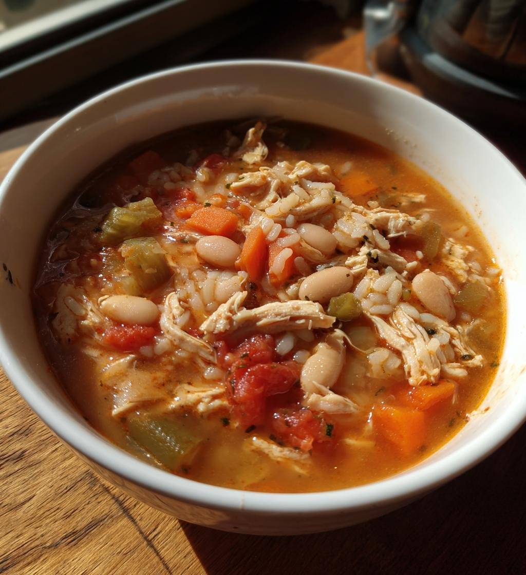 Slow Cooker Chicken and Rice Soup - The Perfect Homemade Comfort Food - step by step