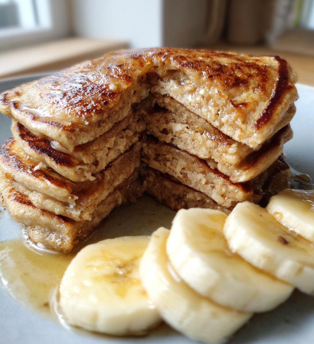 Banana Oat Pancakes Recipe Healthy - Quick & Delicious Breakfast - step by step