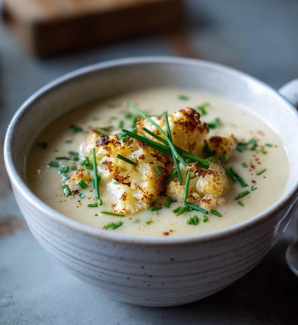 Creamy Roasted Cauliflower Soup – Easy, Delicious, and Velvety Smooth