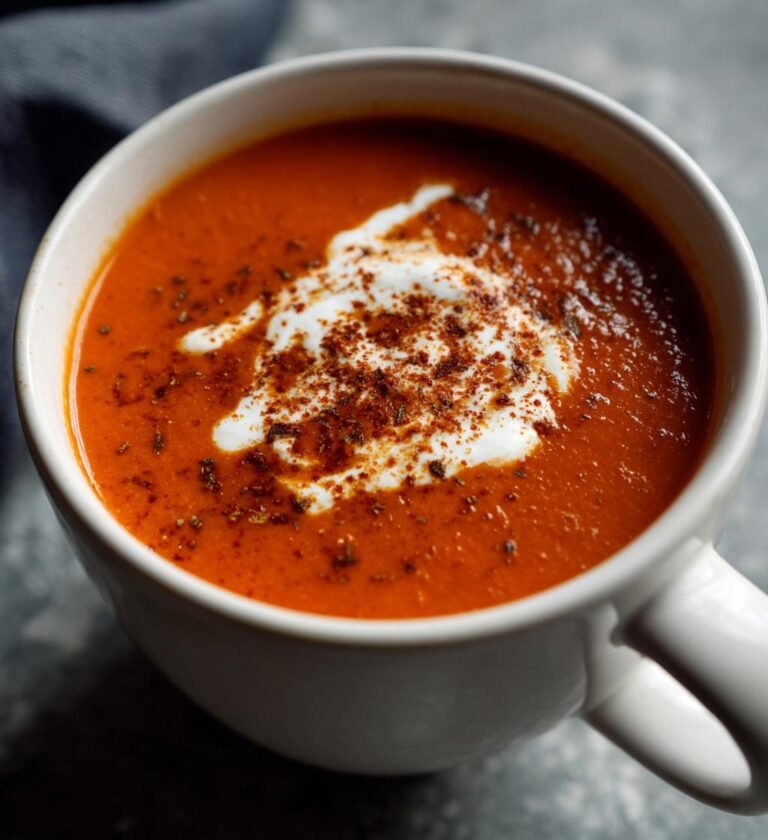 creamy roasted red pepper soup