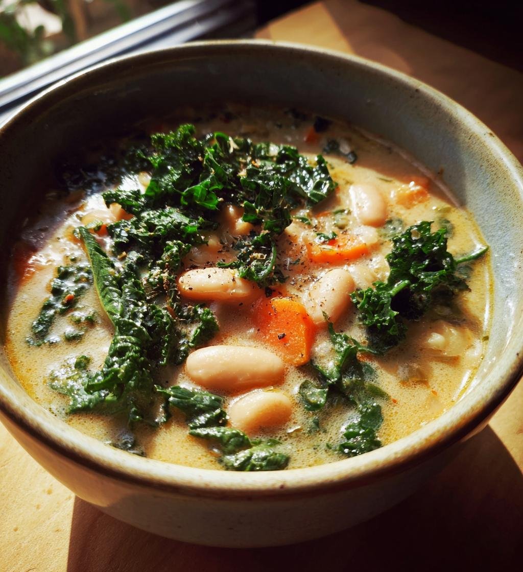 White Bean and Kale Soup - Easy, Healthy, and Delicious Recipe - step by step