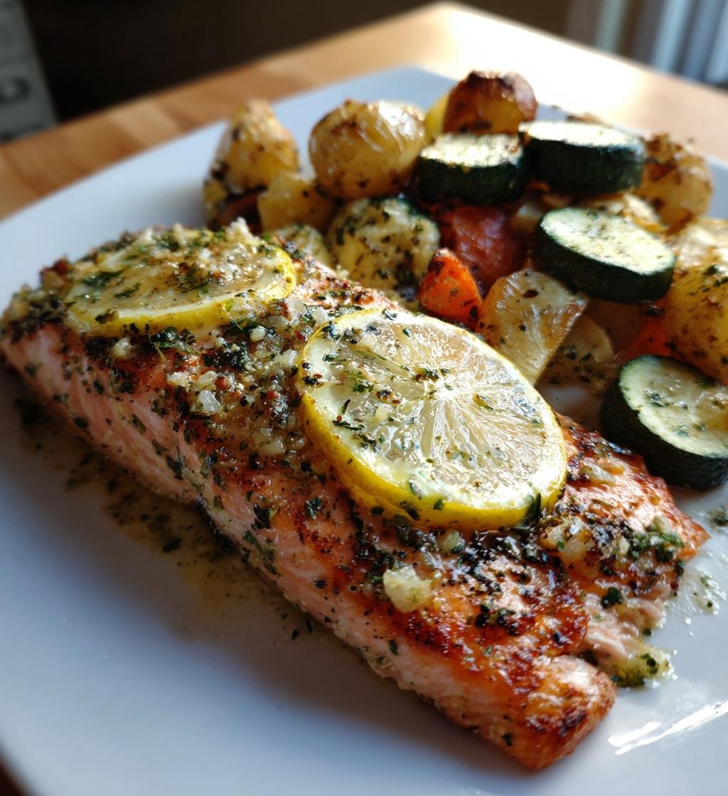 baked salmon with lemon butter