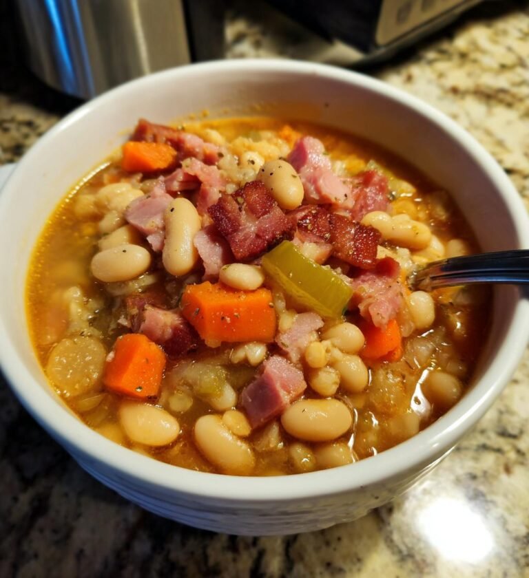 slow cooker bean and ham soup