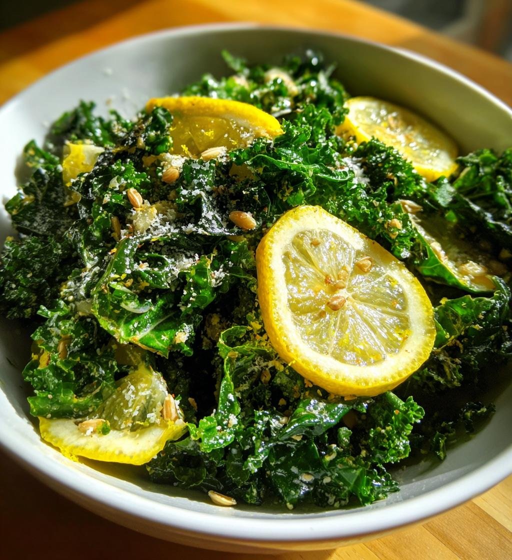 Kale Salad with Lemon Dressing - Delicious & Simple Recipe - step by step