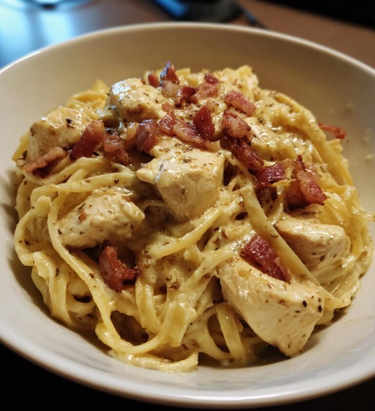 creamy chicken and bacon pasta