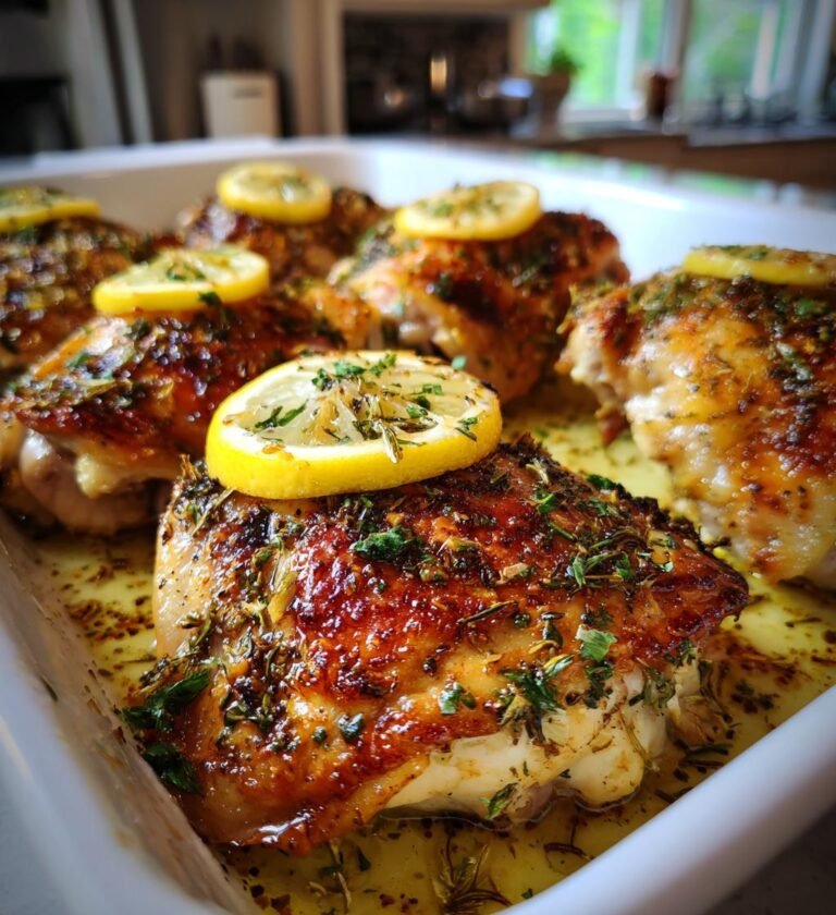 baked chicken with lemon and herbs