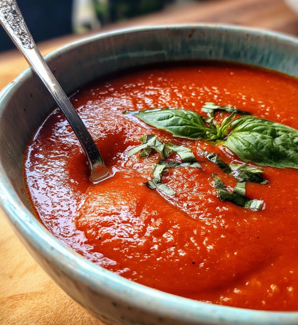 Slow Cooker Tomato Basil Soup - Easy and Creamy Comfort Food