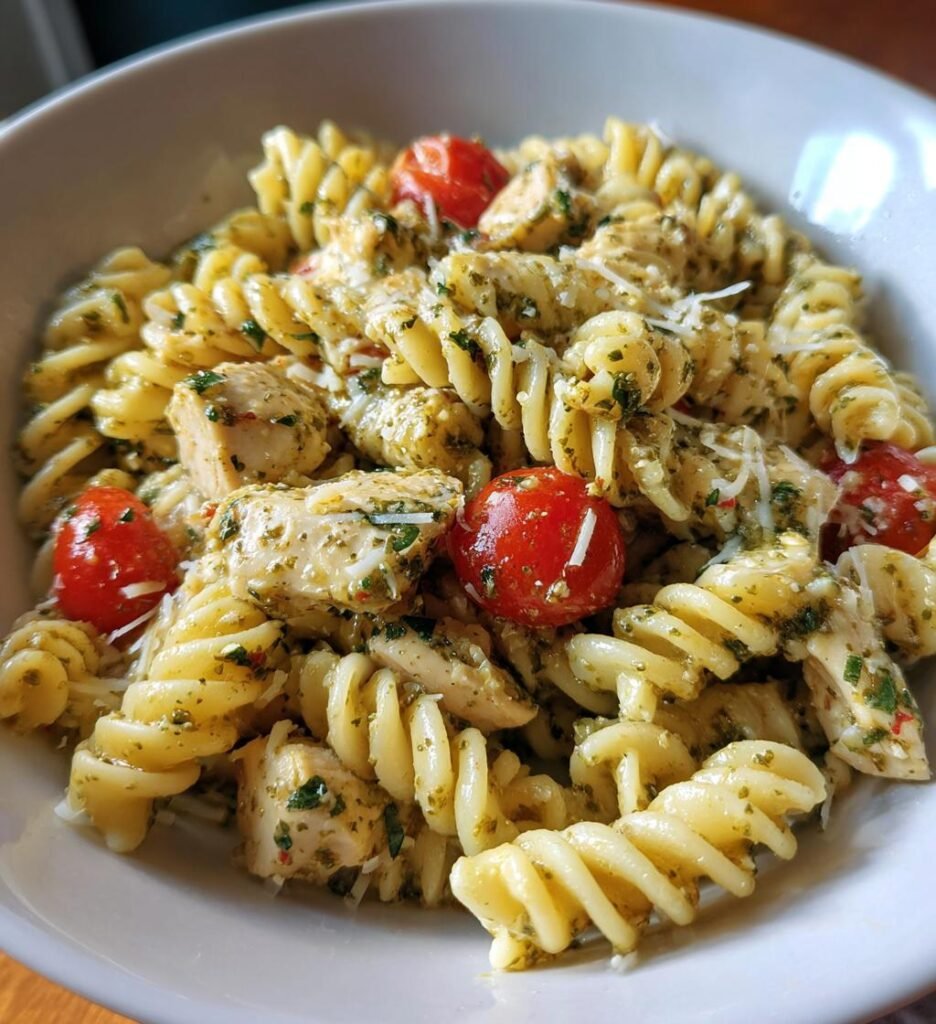 creamy pesto chicken pasta