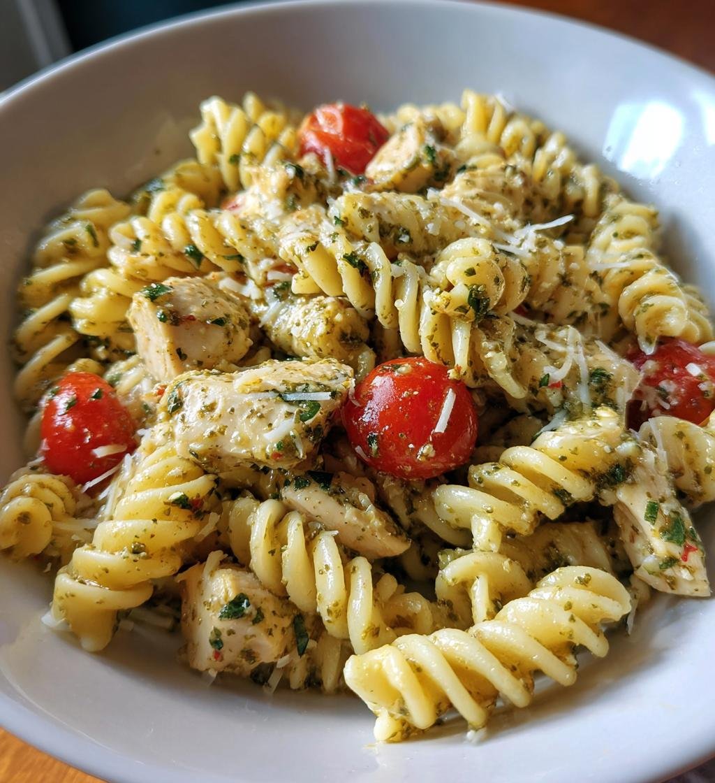 Creamy Pesto Chicken Pasta - Easy and Delicious Weeknight Dinner - step by step