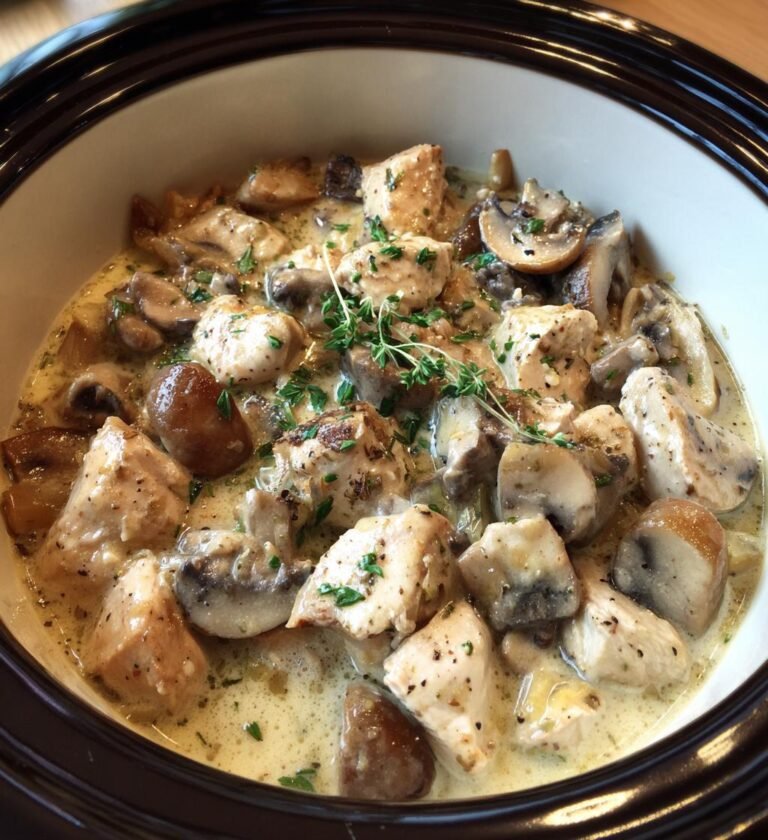 slow cooker chicken and mushroom recipe