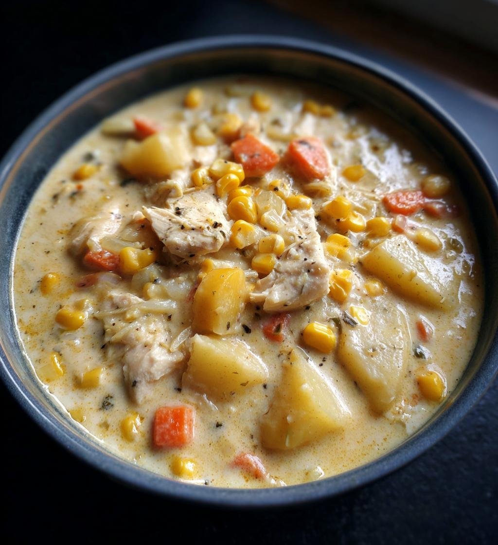 Slow Cooker Chicken Chowder Recipe Easy and Creamy Delight