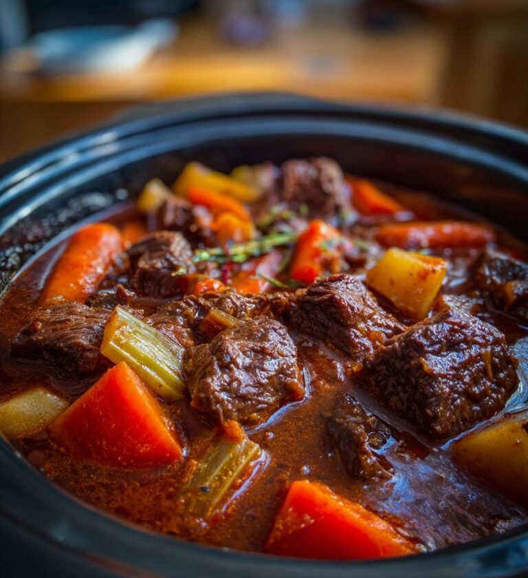 slow cooker beef bourguignon recipe easy