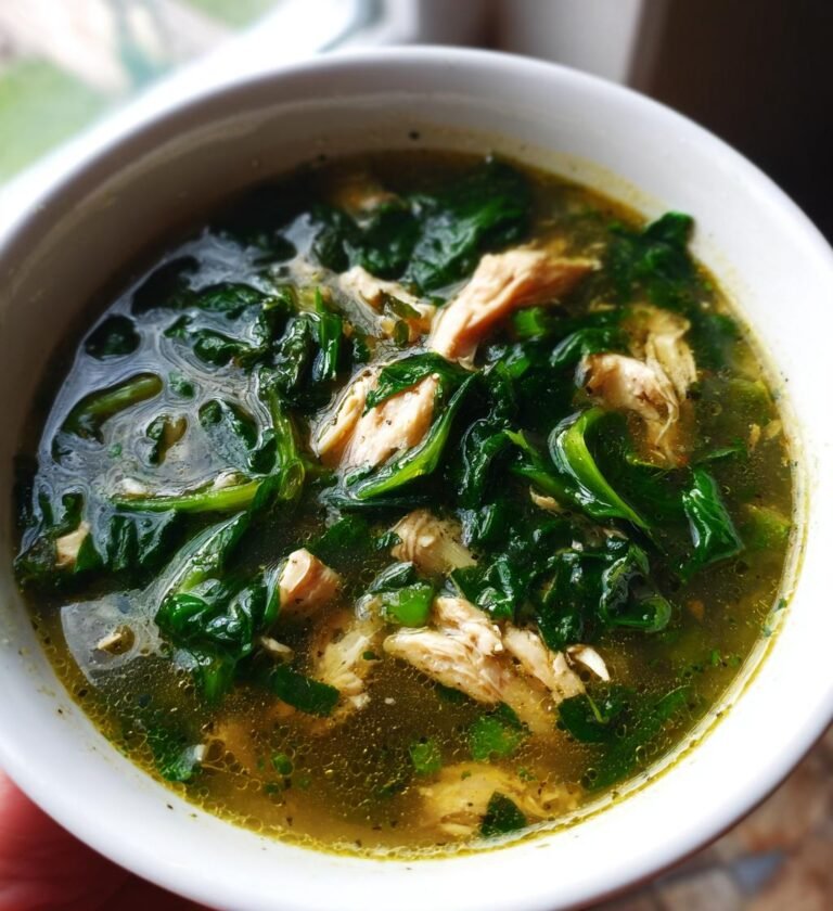 slow cooker chicken spinach soup recipe