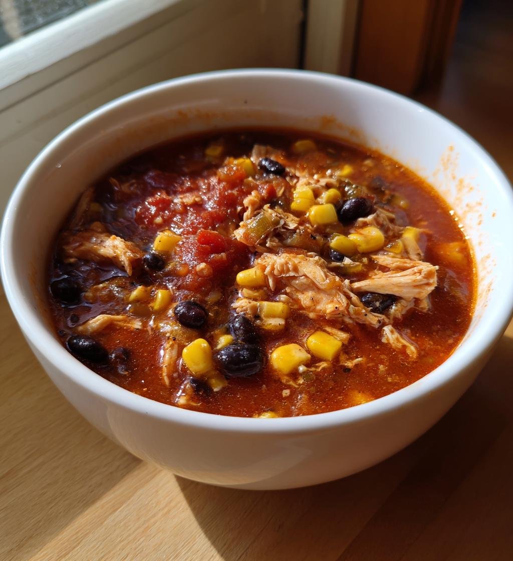 Slow Cooker Chicken Enchilada Soup - Easy & Delicious Recipe