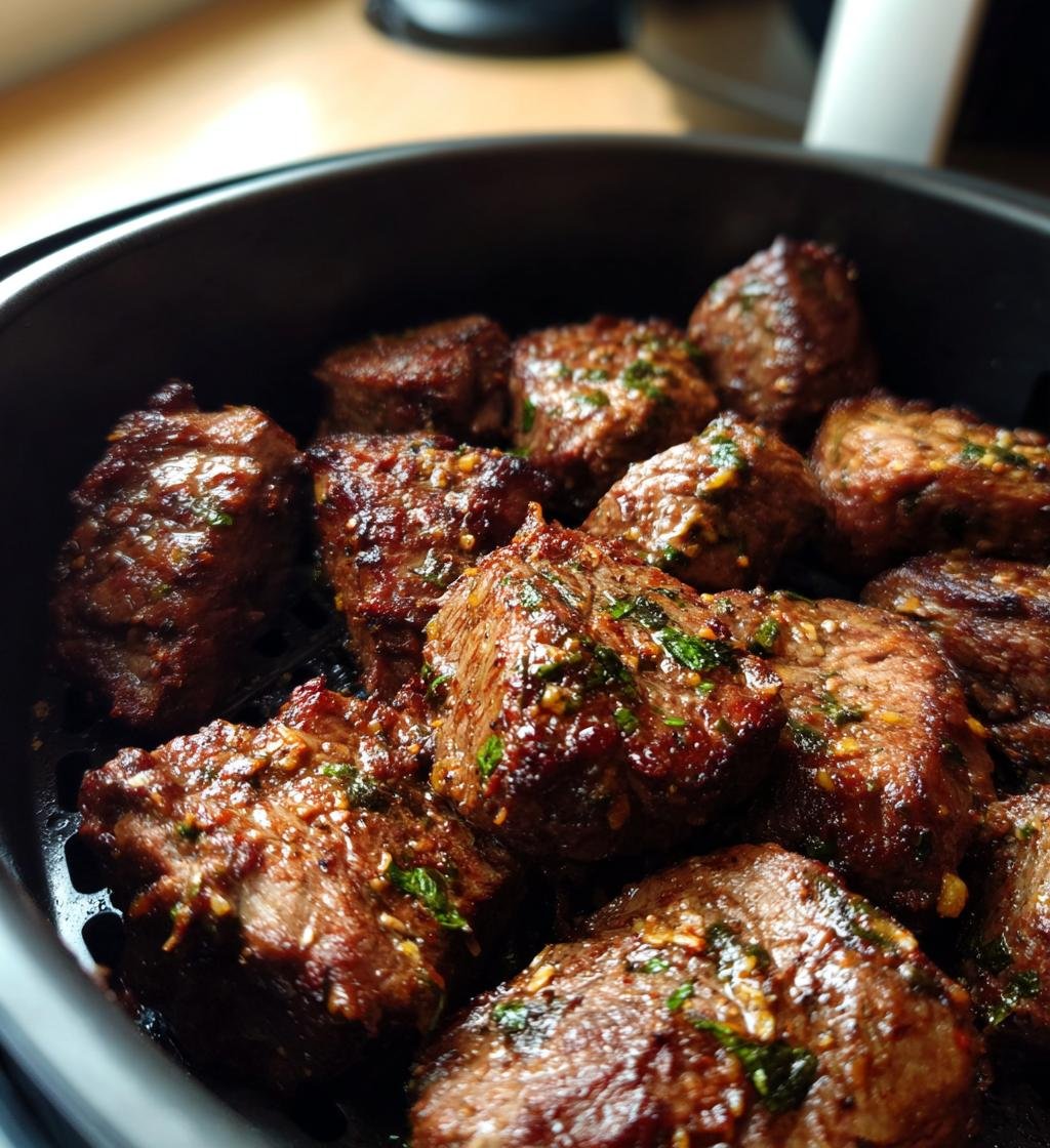 Air Fryer Steak Bites Recipe Garlic - Juicy & Quick Delight