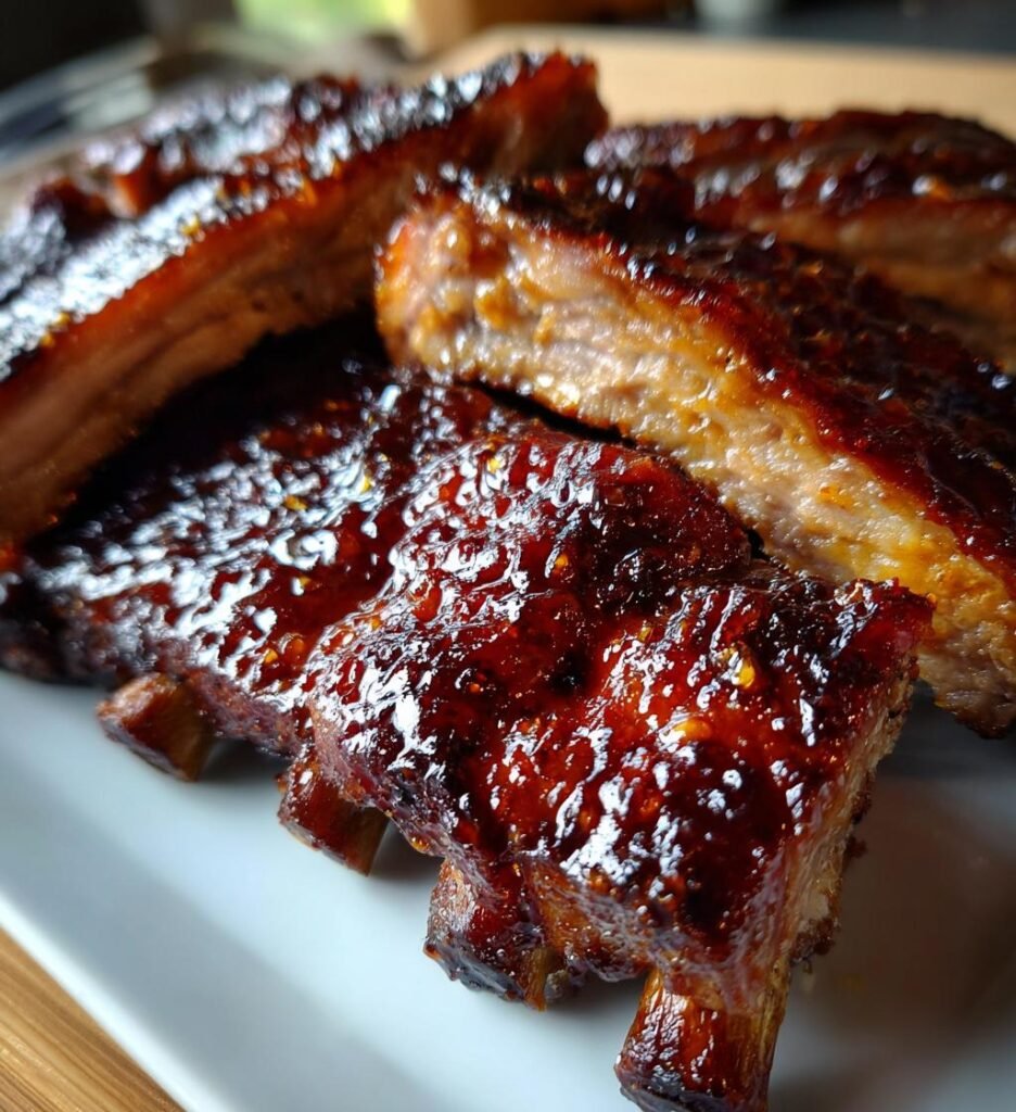 slow cooker honey garlic ribs for backyard BBQ