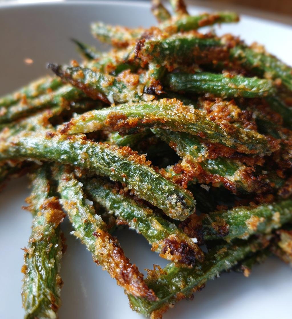 Crispy Air Fryer Green Beans with Parmesan Crust - Easy & Delicious