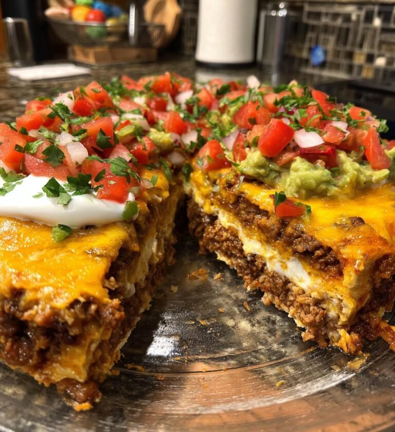 easy layered taco dip for graduation party